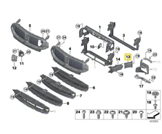 BMW G14 G15 Oro Šoninis Stabdžių Oro Kanalas Kairysis Originalus 51747465545