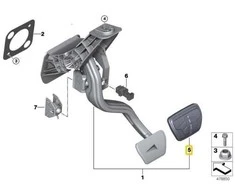 BMW G20 F90 guminė pagalvėlė su nerūdijančio plieno intarpu originali 35216885852