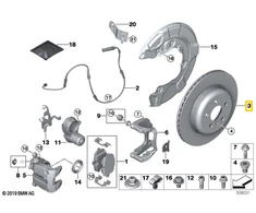 Bmw G20 G05 G06 G07 Ventiliuotas Stabdžių Diskas Originalus 34206880079