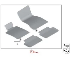 Bmw G20 G21 Dėžės Kilimėlis Originalus 51478097540