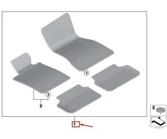 Bmw G20 G21 Dėžės Kilimėlis Originalus 51478097540