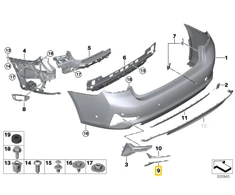 BMW G20 Galerijos Apatinis Šoninis Priedas Originalus 51127488351
