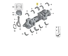 Bmw G30 G11 G12 G14 G15 G16 X5 G05 X6 G06 X7 G07 Guide Bearing Shell Žalias Originalus 11217933649