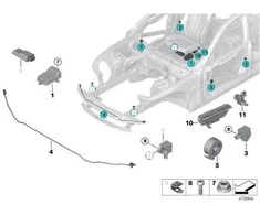 BMW G32 G11 G12 X3 X4 Smūgio Slėpiklis Viršutinis Originalus 51118061181