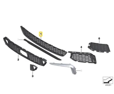 BMW G32 GT 6 Grilis Oro Uėjo Priėmimo Vidurys Originalus 51118074255
