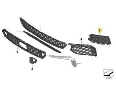 BMW G32 GT Dešinės Pusės Grillio Dangtelis Originalus 51118069712