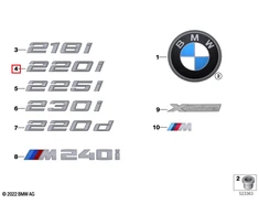 Bmw G42 2 Lettering Originalus 51148492180