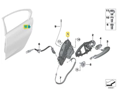 BMW Galia Uzsaktoji Duru Slenkstis G20 G21 51227445046