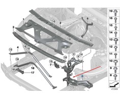 BMW Galiausios Žibintų Laikiklis Dešinys 6 G32 GT 7 G11 G12 Originalus 51647375326