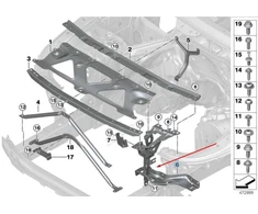 BMW Galiausios Žibintų Laikiklis Dešinys 6 G32 GT 7 G11 G12 Originalus 51647375326