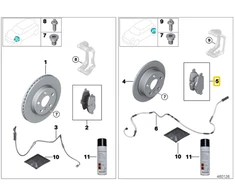 Bmw Galinės Stabdžių Plokštės Mini F56 F55 F57 2016 2019 Originalus 34216885529