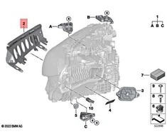 BMW Galinės Šviesos Palaikymas Kairys 63119851055 Originalus