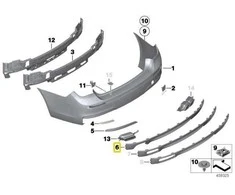 Bmw Galinio Apatinio Stiklo Ramstinės Priedas Priprimintas Originalus 51128047361