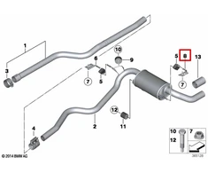 BMW Galinio Ausiliumo Kairysis Stiklas 1 F20 F21 F22 Originalus 18308512640