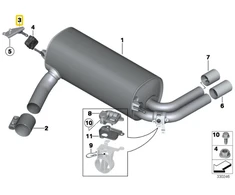 BMW Galinio Ausinės Šarvo Kairys Staklis F20 F21 F22 F30 F31 F32 F33 F34 F36 Originalus 18307620316