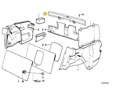 BMW Galinio Bagažinės Vidinio Dangtelio Palaikymo Panelės Trimas Originalus 51471904968