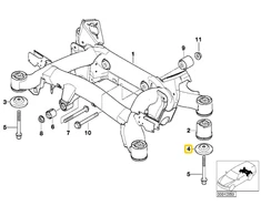 BMW Galinio Sėsio Atramos Stoperis Originalus 33311094220