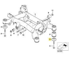 BMW Galinio Sėsio Atramos Stoperis Originalus 33311094220