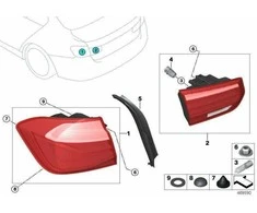 BMW Galinio Šviesos Dešinės Pusės Panelės Originalus 63217369118