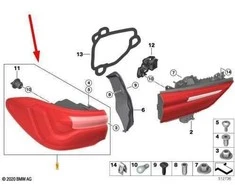Bmw Galinio Šviesos Dešinės Pusės Panelio Šviesa X2 F39 2016 2019 Originalus 63217420737