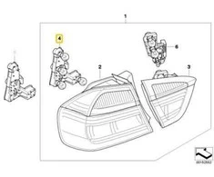 BMW Galinio Šviesos Lekšmuo Kairysis 63210411421 Originalus