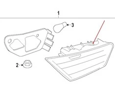 BMW Galinio Šviesos Žibintas Užeigos Skydele Kairysis 6 F06 F12 F13 Originalus 63217210579