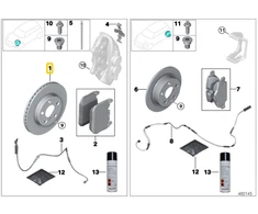 BMW Galios Diskas Svorio Ventiliuotas Kairysis 34116875283