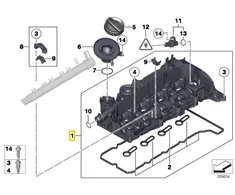Bmw Cilindro Galvutės Dangtis F20 F21 F30 F31 Originalus 11128589941