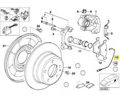 BMW Galvos Stabdžių Dėžių Sensorius Originalus 34351181342