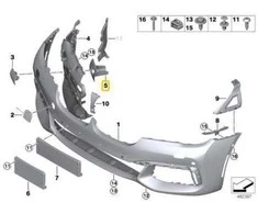 BMW Galvos Šviesos Valytuvo Dešinysis Laikiklis Originalus 51118061597