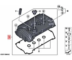 Bmw Galvos Viršutinė Danga F20 F21 F30 Originalus 11127646553