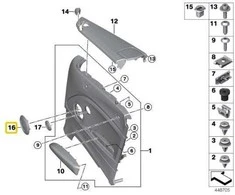 Bmw Garsas Grotelės Dėklas F23 F30 F32 F33 F80 Originalus 51417279294
