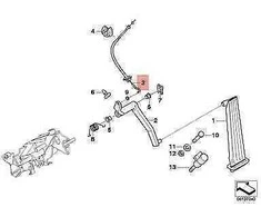 BMW Gaskabelzug 5 E34 7 E32 Originalus 35411158524