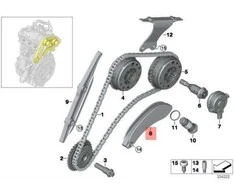 BMW Grandinės įtempiklis F20 F21 F22 F23 F45 F46 F30 F31 F32 F36 I12 Originalus 11318600125