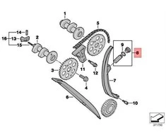 Bmw Grandinės Įtempiklis Varžtas R13 G 650 Gs Originalus 11317700404
