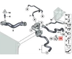 BMW Grąžinimo Linijos Skirtukas F07 F10 F11 F12 F13 Originalus 17217576019