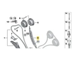 BMW Guide rail Originalus 11317594909 5' F07 GT (04/2011 — 06/2013) 5' F07 GT LCI (08/2012 — 02/2017) 5' F10 (06/2010 — 10/2016) 5' F10 LCI (08/2012 — 10/2016) 5' F11 LCI (08/2012 — 02/2017) 5' G30 (10/2015 — 12/2019) 5' F90 M5 (01/2016 — 12/2019) 6' F06 Gran Coupé (06/2011 — 03/20
