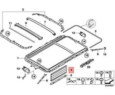BMW Gumos Apsauga 5 E61 X5 E53 E70 Originalus 54137075903