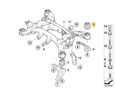 BMW Gumos Montavimo Priedas X5 E70 X6 E71 Originalus 33316791393
