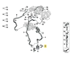 BMW Gumos Rėmelis 5 G30 7 G11 G12 8 G14 G15 X5 G05 X6 G06 X7 G07 Originalus 17118632138
