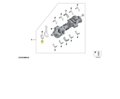 BMW Guolių Šelis Raudonas 5 E60 E61 F07 F10 F11 11247544648 Originalus