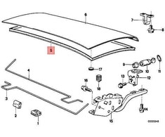 Bmw Heckklappendichtung 3 E21 M1 E26 Originalus 51711826976