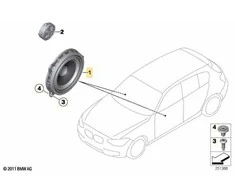 BMW I hibridinis I8 3 M2 F20 vidutinio diapazono garsiakalbis Stereo/Hifi originalus 65139264943