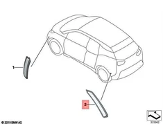 BMW I3 I01 Galinio Dešinio Šoninio Žibinto Originalus 63147304048