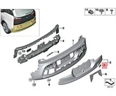 BMW i3 I01 LCi galinio bamperio vilkimo kablio akies dangtelis originalus 51127462332