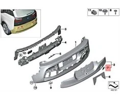 BMW i3 I01 LCi galinio bamperio vilkimo kablio akies dangtelis originalus 51127462332