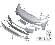 BMW i3 I01 Originalus kairysis priekinis bamperio apdailos elementas 51117462299 7462299