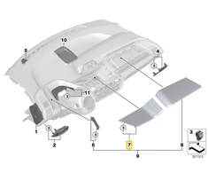 Bmw I3 I01 Vidurinis Andesitsilber I Panelis Originalus 51169287417
