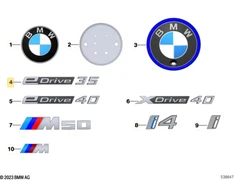 BMW i4 MINI Hatch emblema originali 51145A42CE9
