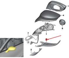 BMW I8 I12 I15 Dešinė Žemutinė Dėžė Originalus 51167393268